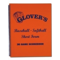 Glover's Short Form Baseball-Sofball Scorebook  (30 Games)